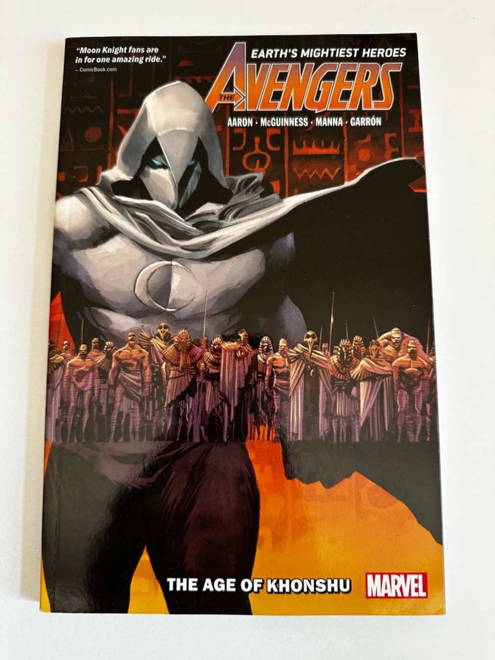 Marvel Moon Knight Comic Cover — Black, White, Orange